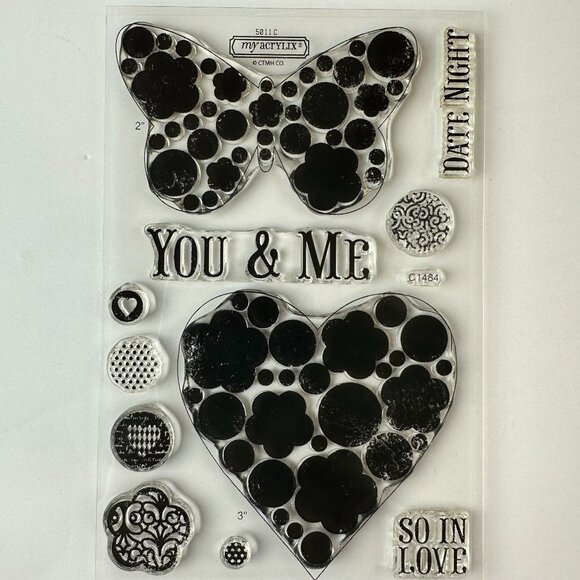 My Acrylix Stamps C1484 Love Clusters CTMH - Picture 1 of 2